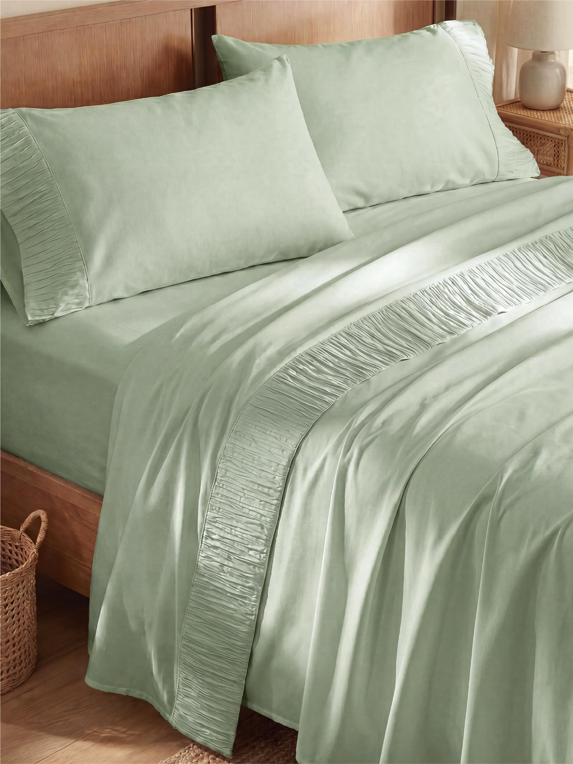 Bedsure Full Size Sheets - 4 Pieces Soft, Breathable, Cooling Bed Sheets
