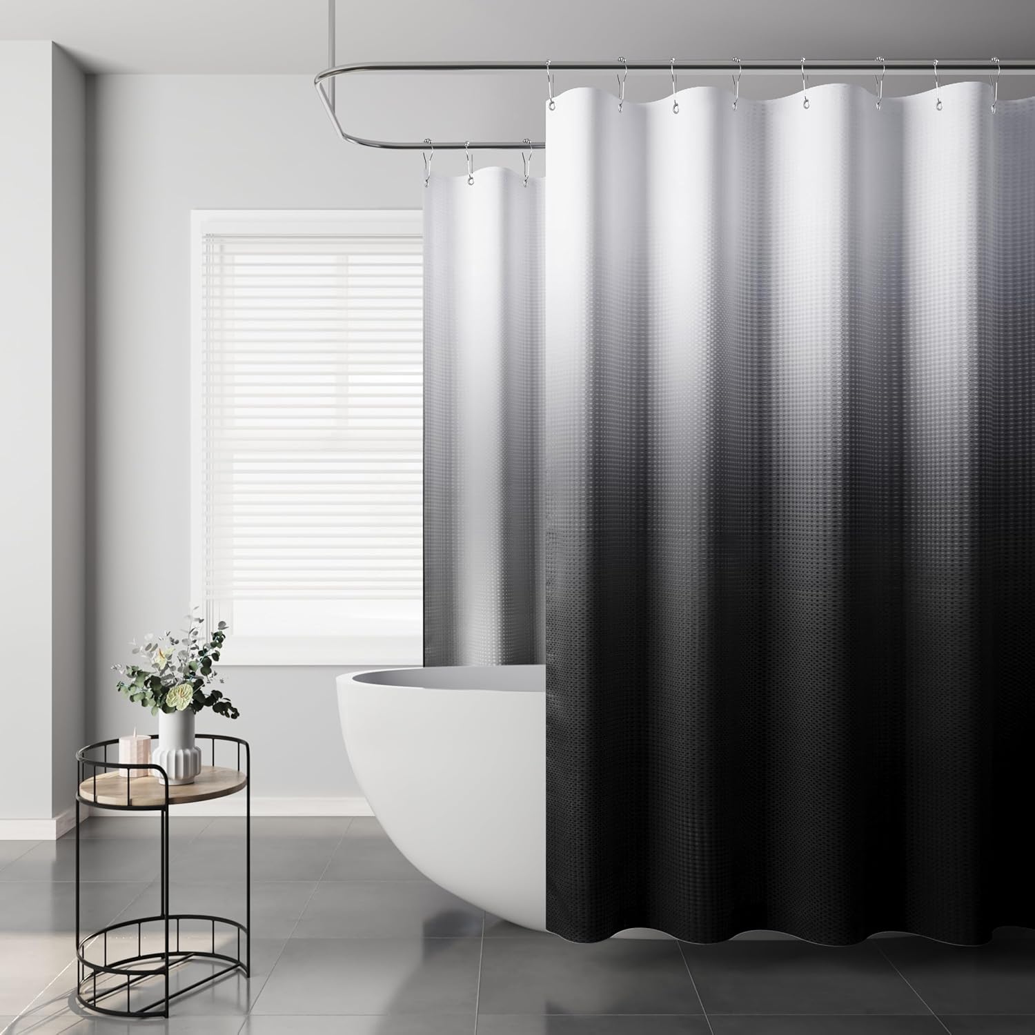 Naturoom Extra Wide Shower Curtain108 Inch Wide Waffle