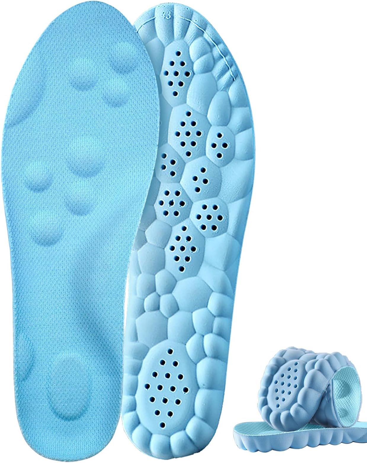 Plantar Fasciitis Feet Insoles,Cloud Insole for Men & Women, Support Orthotics, Energizing Comfort Shoe Insert, Breathable & Sweat-Absorbent, Arch Support Insole(M [US M: 8-8.5/W: 9-10])