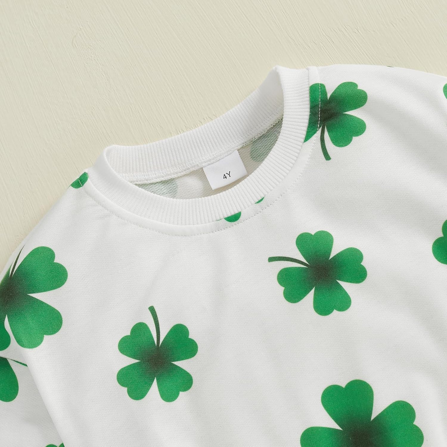 Toddler Baby Girl St Patricks Day Dress Outfit Shamrock Clover Long Sleeve Sweatshirt Tulle Tutu Skirt Dress Clothes - Image 4