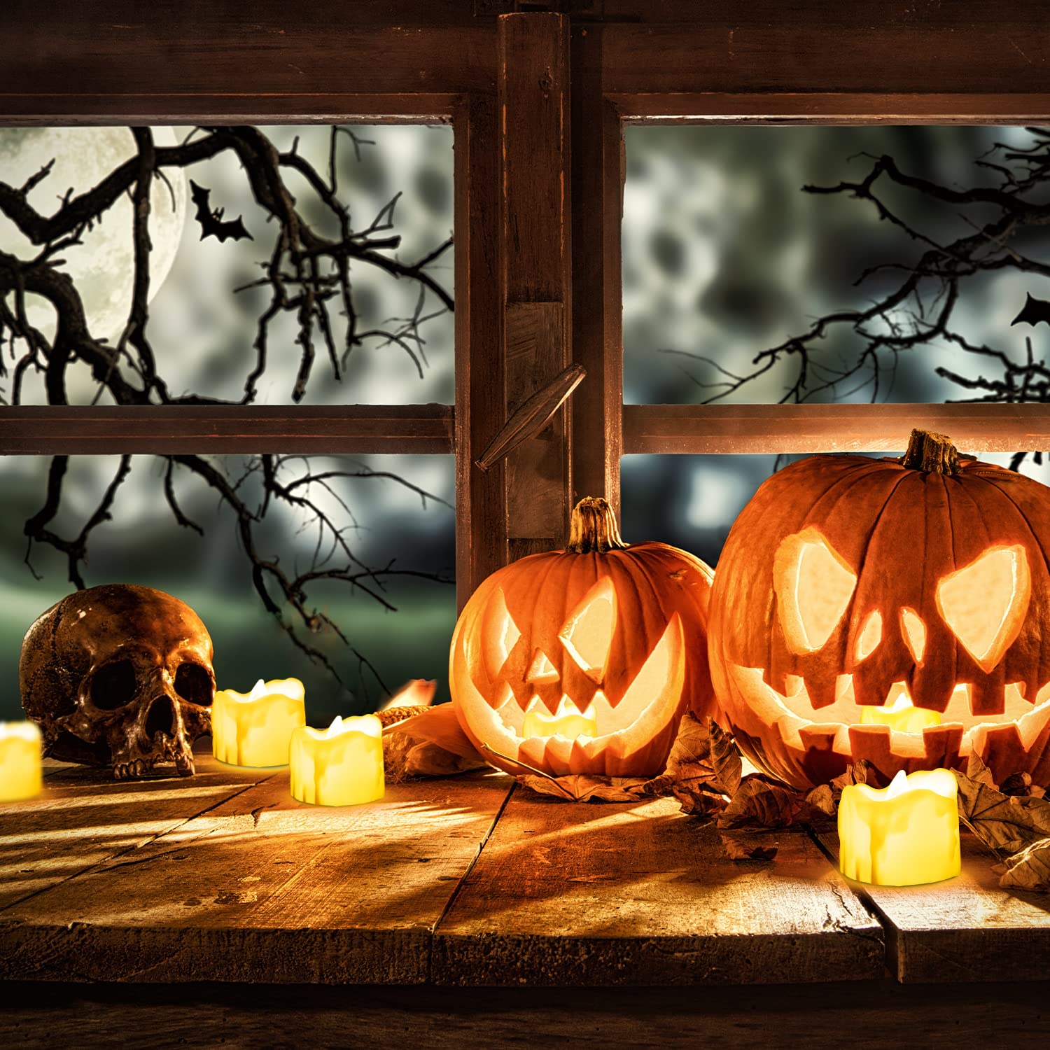 daphome Candele a LED Senza Fiamma Portò Candele Flickering Flameless,per Decorazione di Casa Camera Natale Partito Matrimoni Compleann(14 pezzi con cera gocciolante)