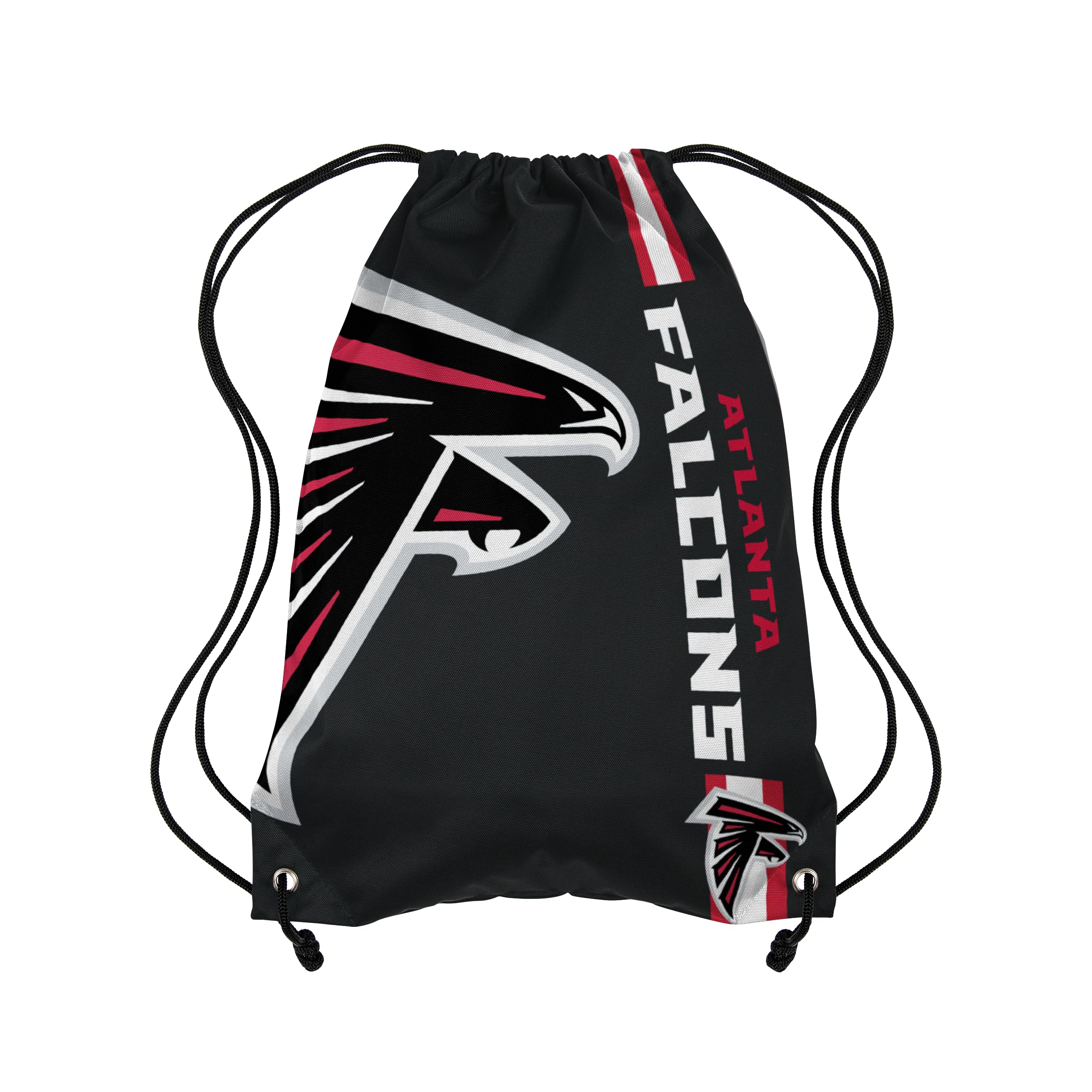 FOCO Atlanta Falcons NFL Alternate Color Big Logo Drawstring Backpack - Black