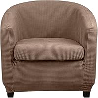 Vista 8 de Lellen Funda para silla de club con funda de cojín de asiento, fundas de sofá, fundas redondas para silla de bañera, funda protectora de sillón