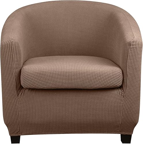 Miniatura 1 de Lellen Funda para silla de club con funda de cojín de asiento, funda redonda para sillón con acento de bañera, fundas elásticas para sofá sala de