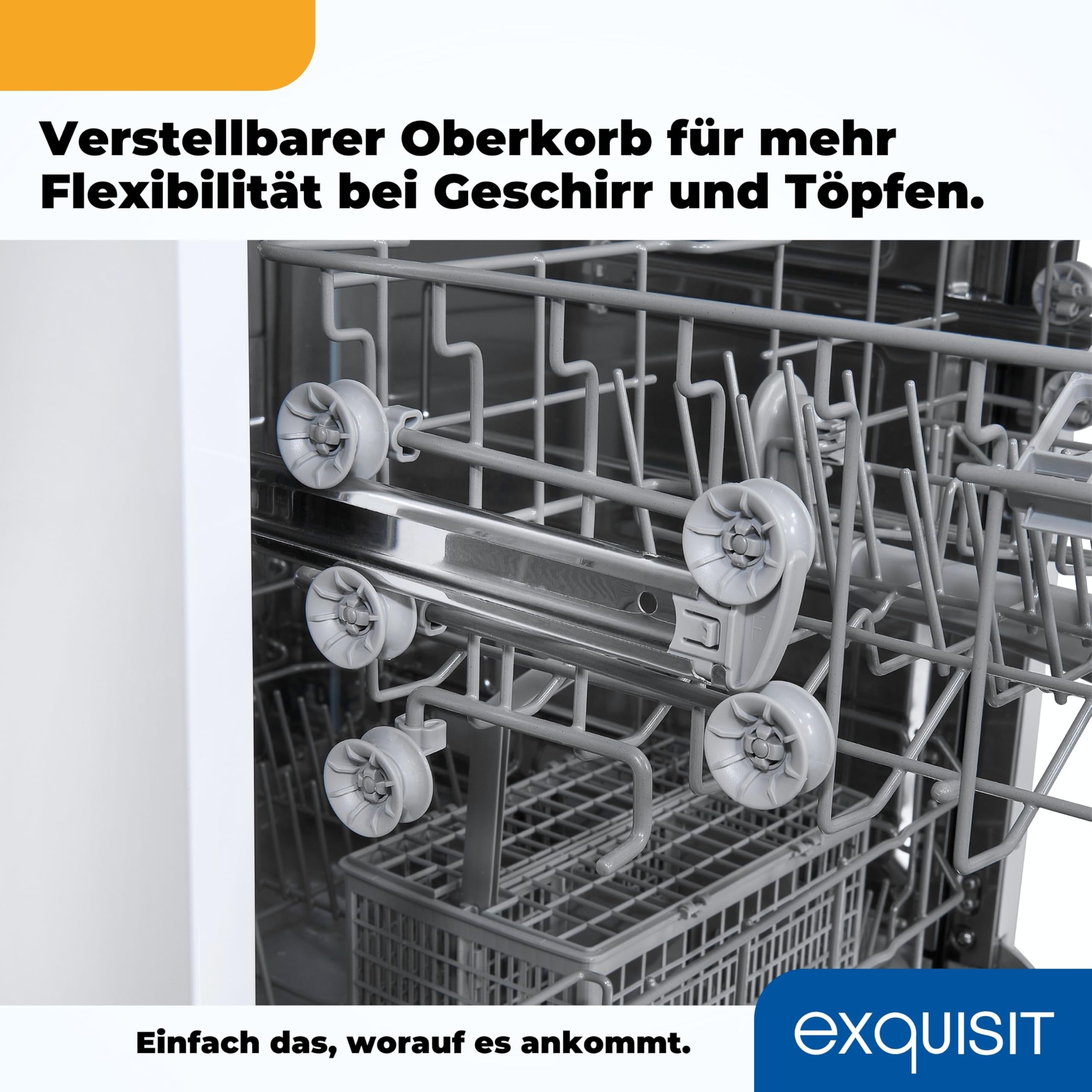 Exquisit Geschirrspüler GSP6012-030E weiss | Geschirrspüler 60 cm unterbaufähig und freistehend | 12 Maßgedecke | LED | Spülmaschine 60 cm freistehend