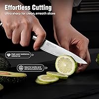 Vista 2 de PAUDIN Kitchen Knife Set, 4 Pieces Chef Knife Set, High Carbon Stainless Steel Knife Set, Ultra-Sharp Knives Set for Kitchen with Ergonomic Wooden