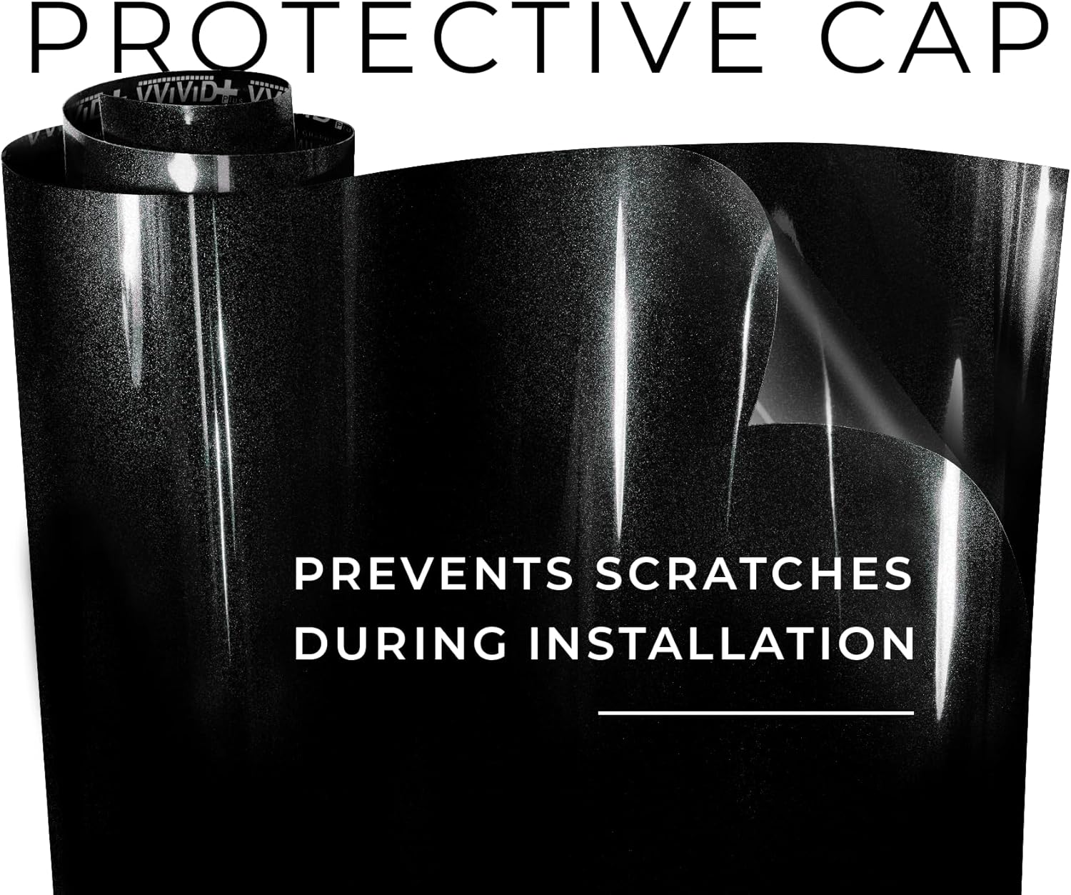 VViViD+ Ultra Gloss Black Metallic Diamond Crystal Vinyl Car Wrap (3ft x 5ft)