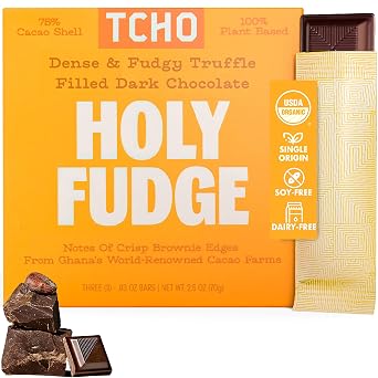 Tcho, Organic Holy Fudge Filled Dark Chocolate, 2.47 Ounce