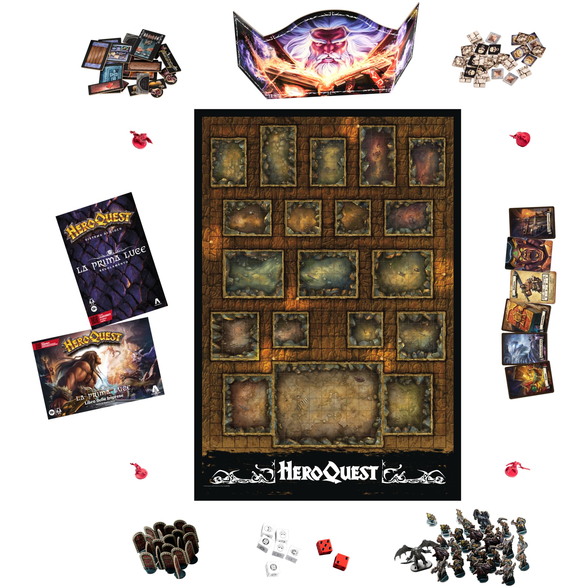 Avalon Hill, Système de Jeu HeroQuest La première lumière, Jeu de société - Version italienne
