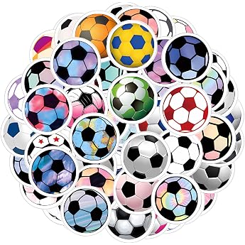 Giantree Pack of 60 football stickers, football stickers, sports stickers, football accessories, football gift for scrapbooki