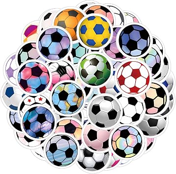 Giantree Pack of 60 football stickers football stickers sports stickers football accessories football gift for scrapbooking art crafts children's decoration