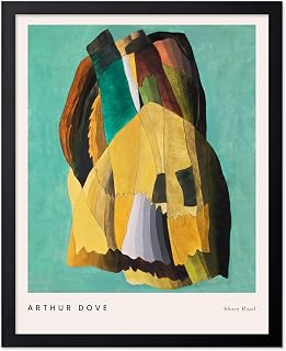Poster Master Shore Road Print - Vintage Arthur Dove Poster - Abstract Landscape Art - Expressionism Painting - Aesthetic Office, Living Room or Bedroom Decor - 11x14 Black Framed