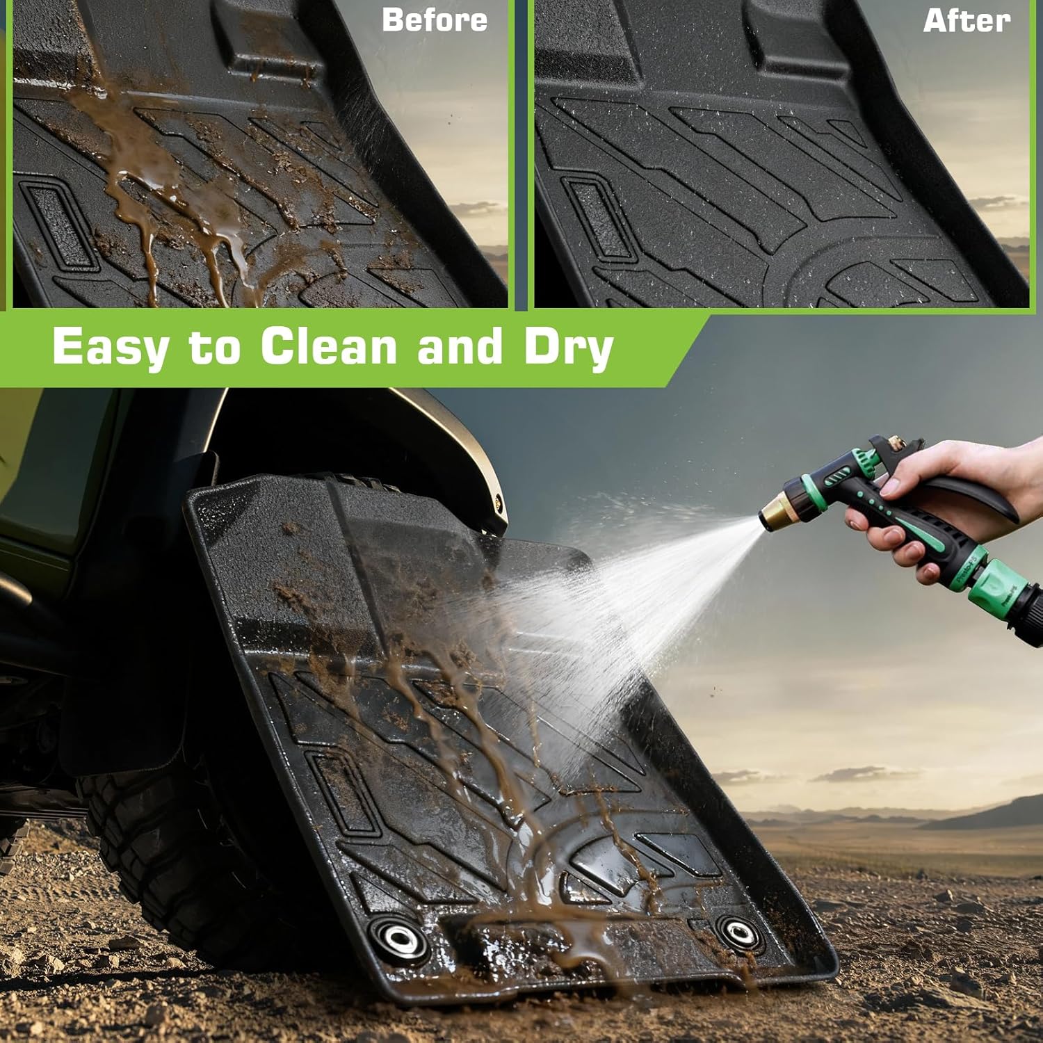 Floor Mats for Acura MDX 7 Seats 2014-2021 (Only for 7 Seat, Not for Hybrid Models, 6-Seat Models and Type S Advance), TPE Waterproof Non-Slip All Weather Protection Custom, Floor Mats & Cargo Liner - Image 7