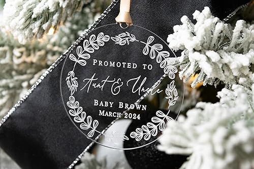 Miniatura 7 de Promoted to Aunt and Uncle Ornament, Christmas Pregnancy Announcement, Pregnancy Announcement Gift, Announcing Pregnancy to Aunt, Expecting