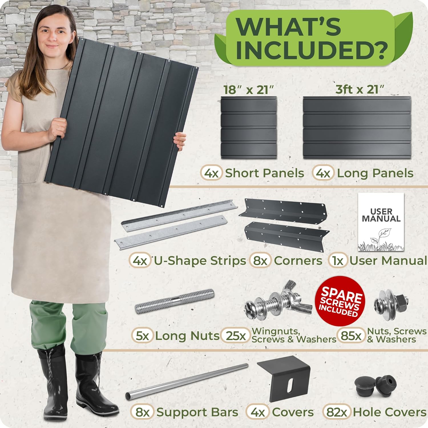 Modular Raised Garden Beds Kit - 6x3x2 Tall 13 in 1 DIY Custom Shapes Metal Raised Beds for Vegetables Flowers Patio Ground Planter Box - Galvanized Raised Garden Beds for Outdoor with Powder Coating