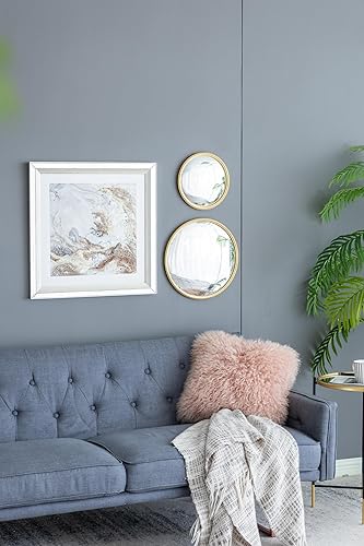 Miniatura 9 de Espejo redondo dorado D11, espejo circular con marco de hierro para sala de estar, dormitorio, tocador, entrada, pasillo