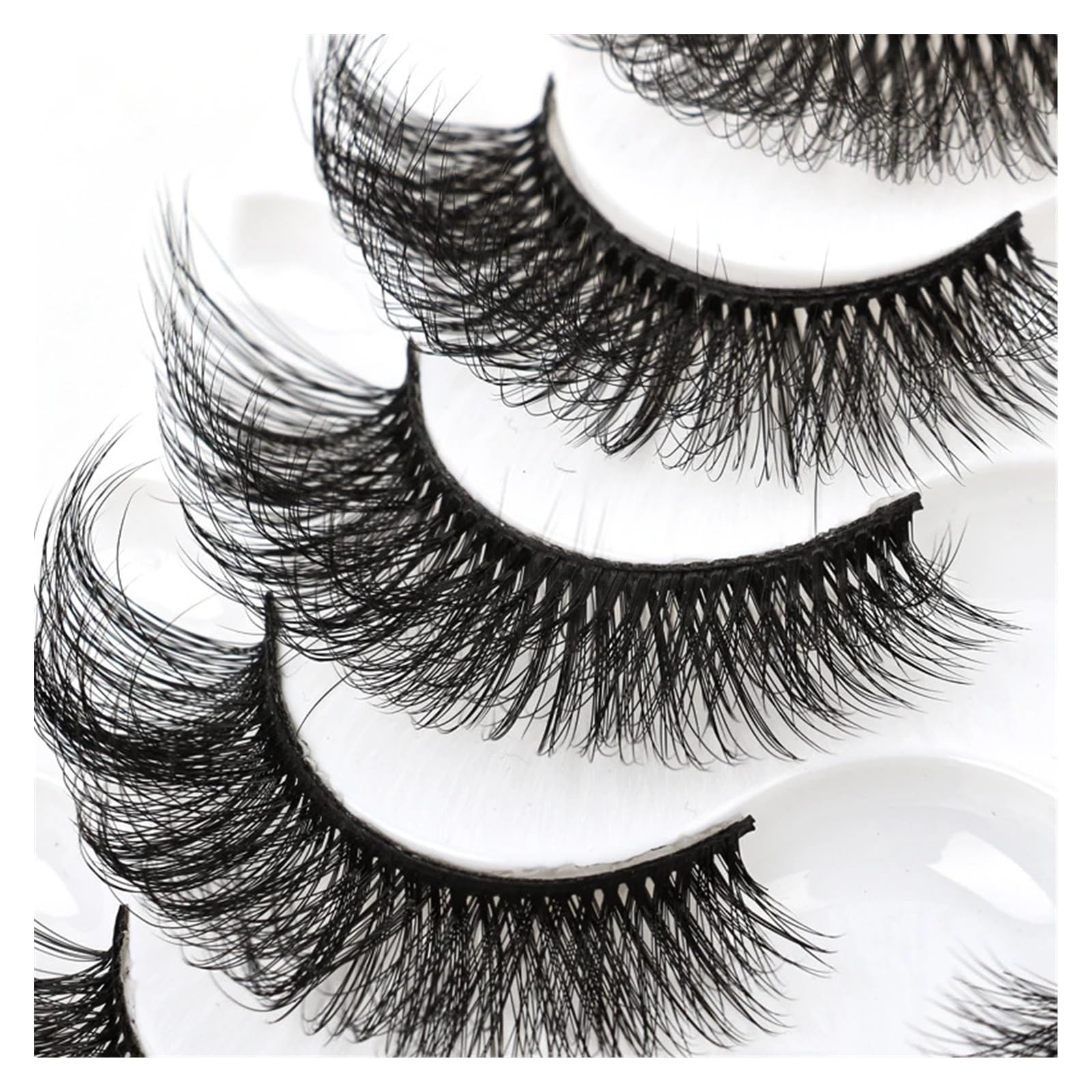 UAMOU 5/50 pudełek rosyjskie rzęsy w paski DD Curl Lashes 8 par 3D rzęsy z norek naturalne puszyste sztuczne rzęsy przedłużanie Cheerfully (Color : 8Pairs G881, Size : 5 Boxes)