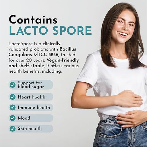 Miniatura 5 de VITASEI Happy Flora, Suplemento probiótico 170 mil millones de UFC para una salud intestinal saludable con enzimas para la digestión, probióticos