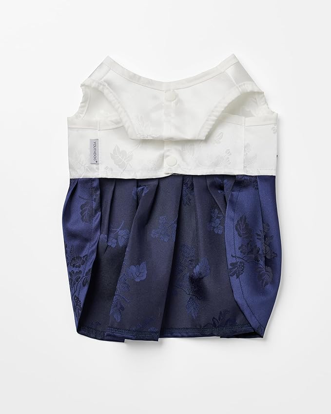 Disfraz Hanbok Coreano para Perro - Talla Small - Azul Marino miniatura 6