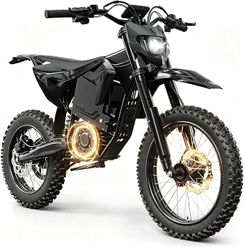 QRONGE X1 Spark Dirt Bike Large 17"/14", 4500W Mid-Drive Motor 60V 28.8Ah, 50MPH & 60 Miles Range Full Suspension Off Road Motorcycle for Teens & Adults