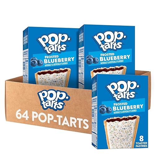 Miniatura 13 de Pop-Tarts - Tostadas, alimentos para el desayuno, bocadillos para niños, paquete de valor, fresa con glaseado (64 Pop-Tarts)
