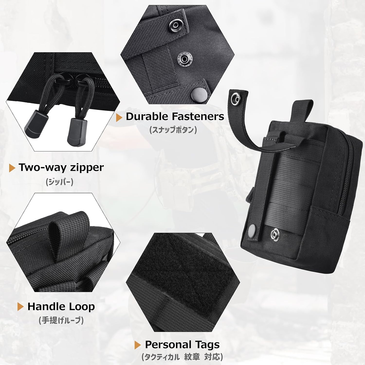 Azarxis Molle Pouches, Tactical Compact EDC Small Utility Pouch Waist Bags Sundries Storage Admin Organize Gear Gadget for Military Backpack image 3