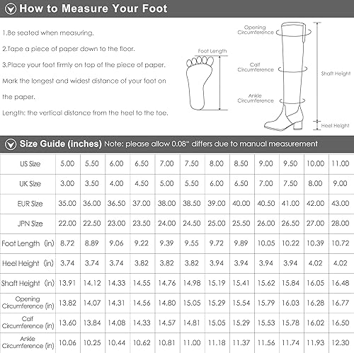 Miniatura 6 de DREAM PAIRS - Botas de tacón alto con plataforma, a la rodilla, para mujer