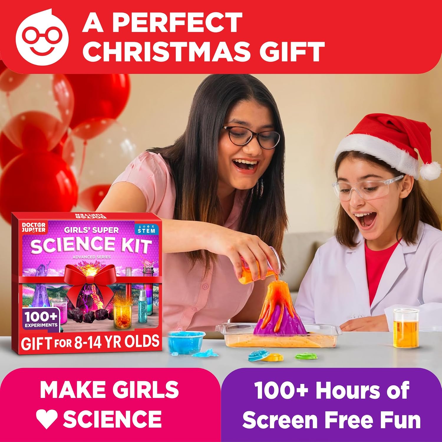 Doctor Jupiter Girls' Super Science Kit for Ages 8-12 Ideas for Girls 8,9,10+ Years Old | Chemistry Set, STEM Toy Kit with 100+ Experiments | Learning & Educational Projects - Image 9