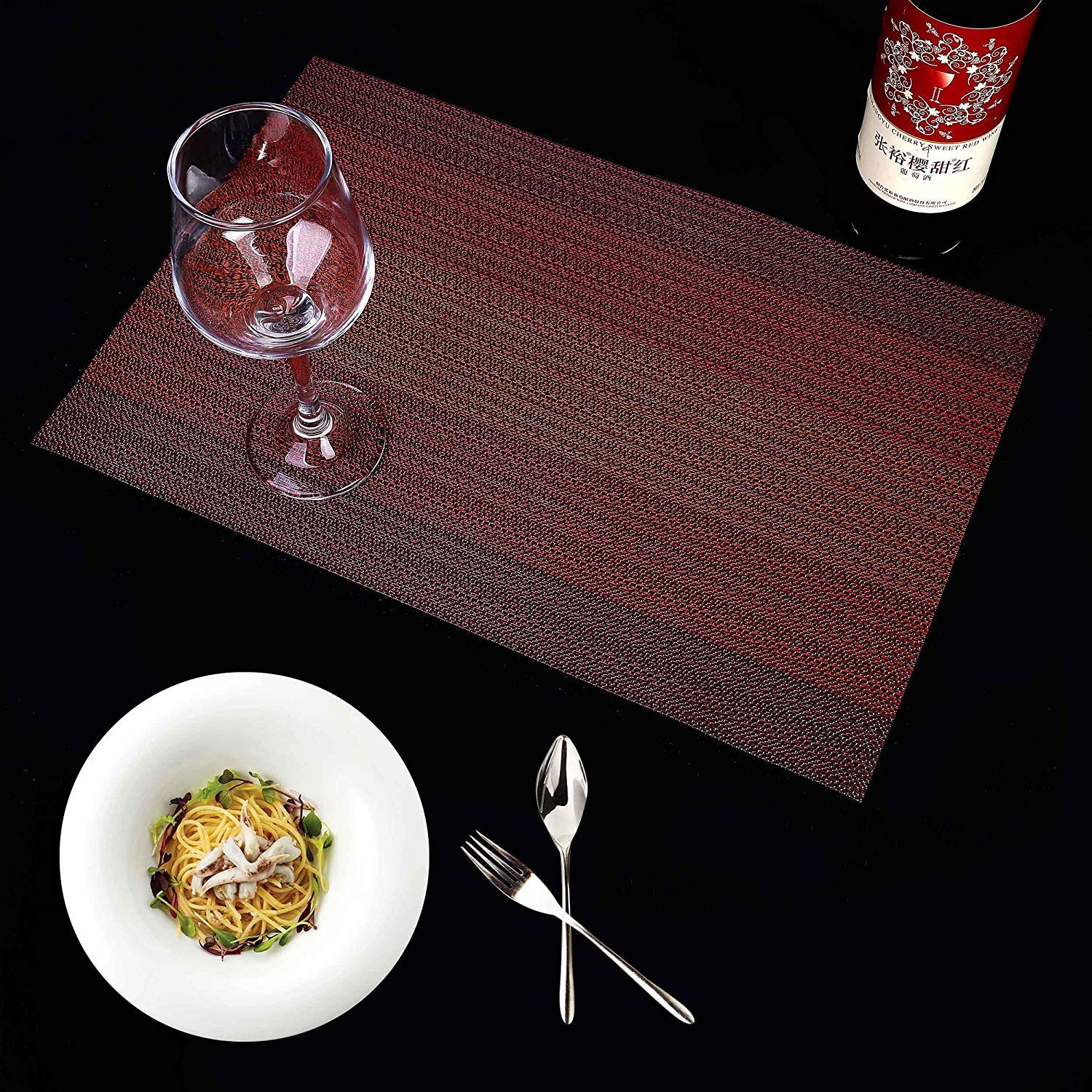 6 Tischsets Aus PVC/Polyester – Rutschfest, Hitzebeständig Bis 100°C, Waschbar – Für Küche, Esszimmer, Garten, Restaurant