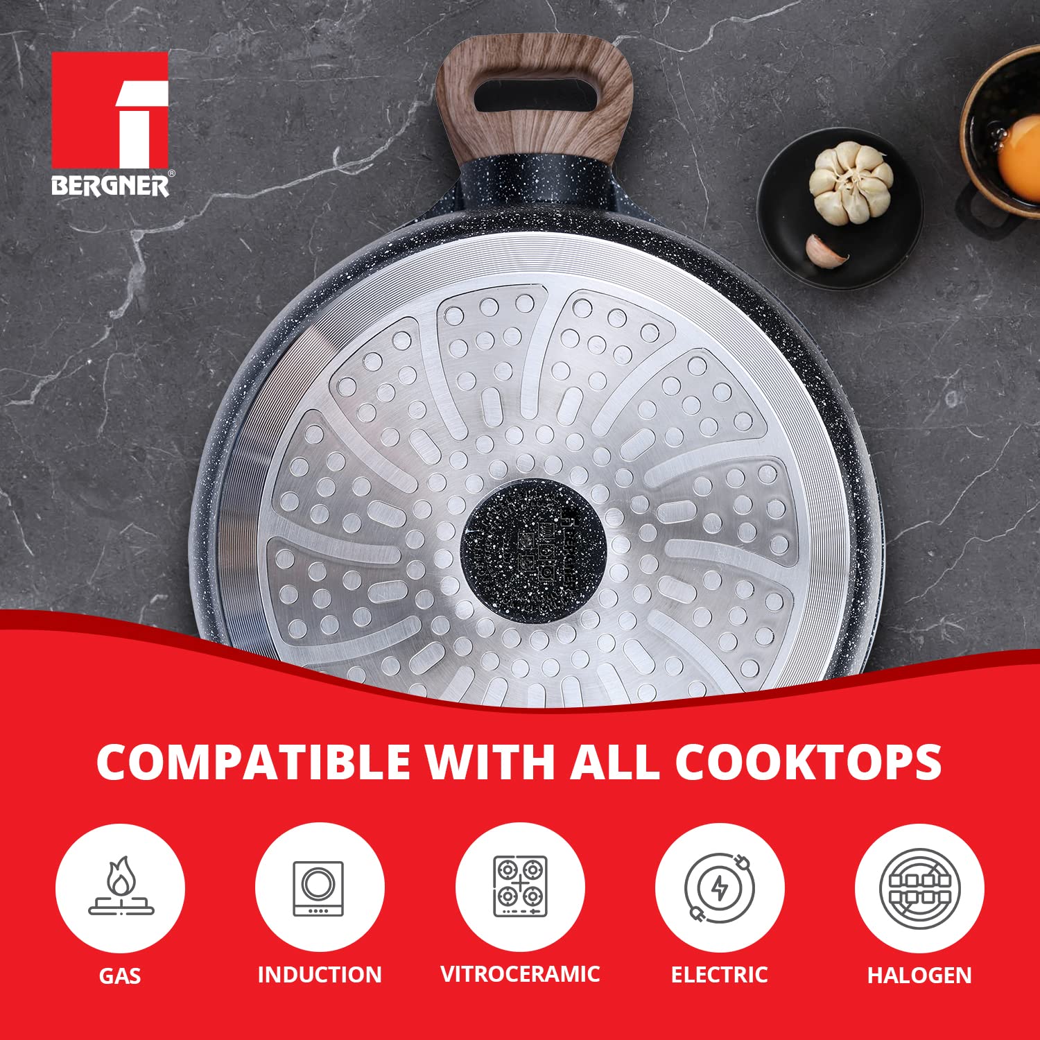 Bergner Ultimate Non-Stick Casserole Pot - 6L -8