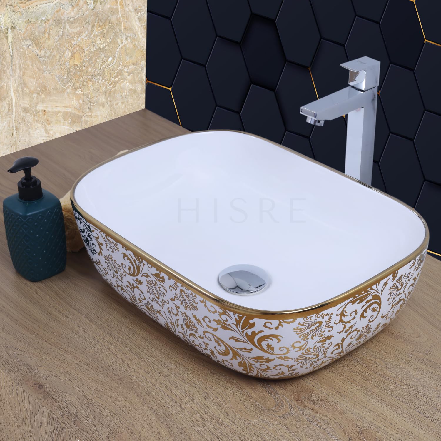 HISRE Ceramic Wash Basin - Tabletop Sink for Bathroom & Living Room -17 HISRE Ceramic Wash Basin - Tabletop Sink for Bathroom & Living Room -17