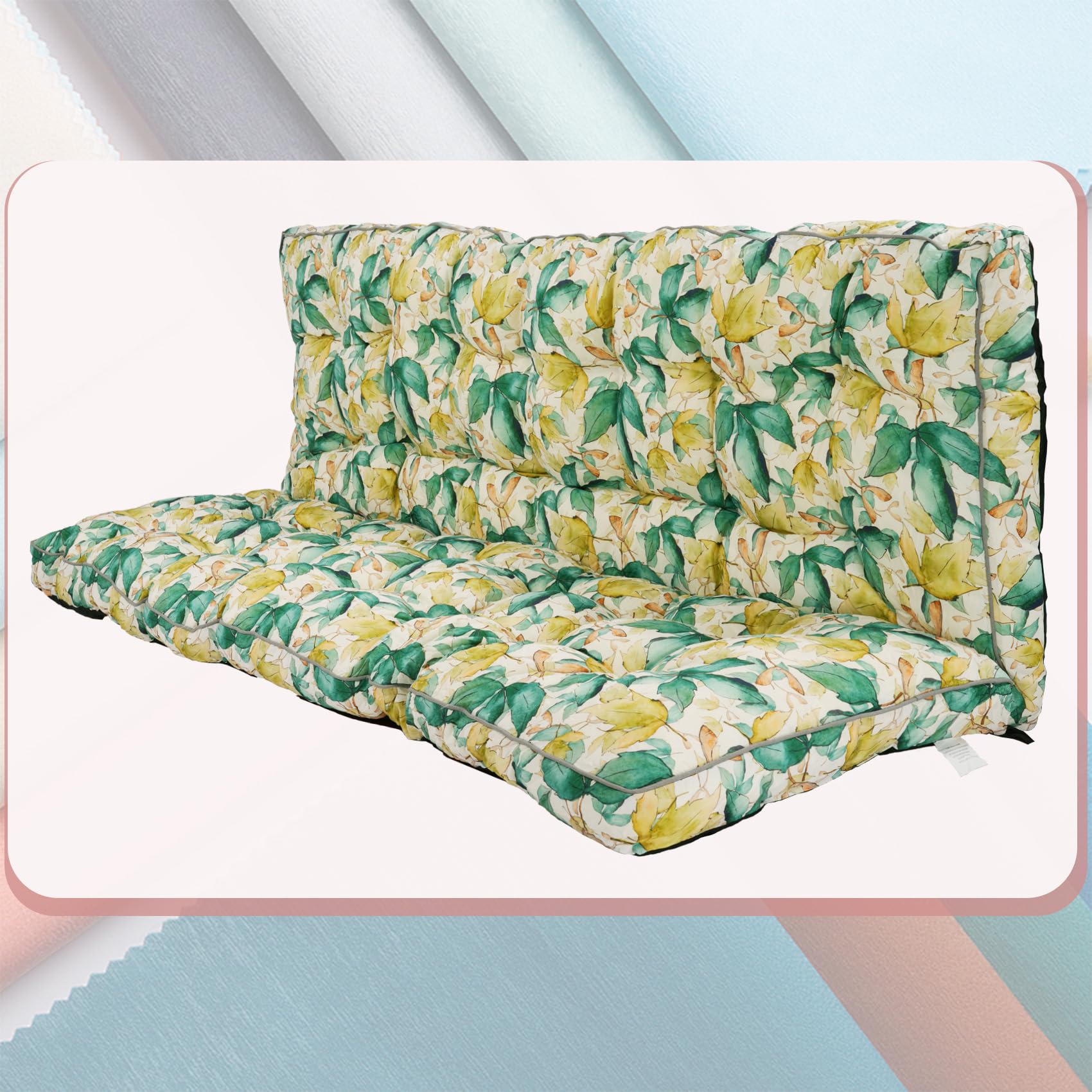 SerHirst 2-3 Seat Swing Replacement Cushion, Outdoor Bench Cushions with Backrest Thicken 4", Patio Furniture Garden Porch Loveseat Glider Pad