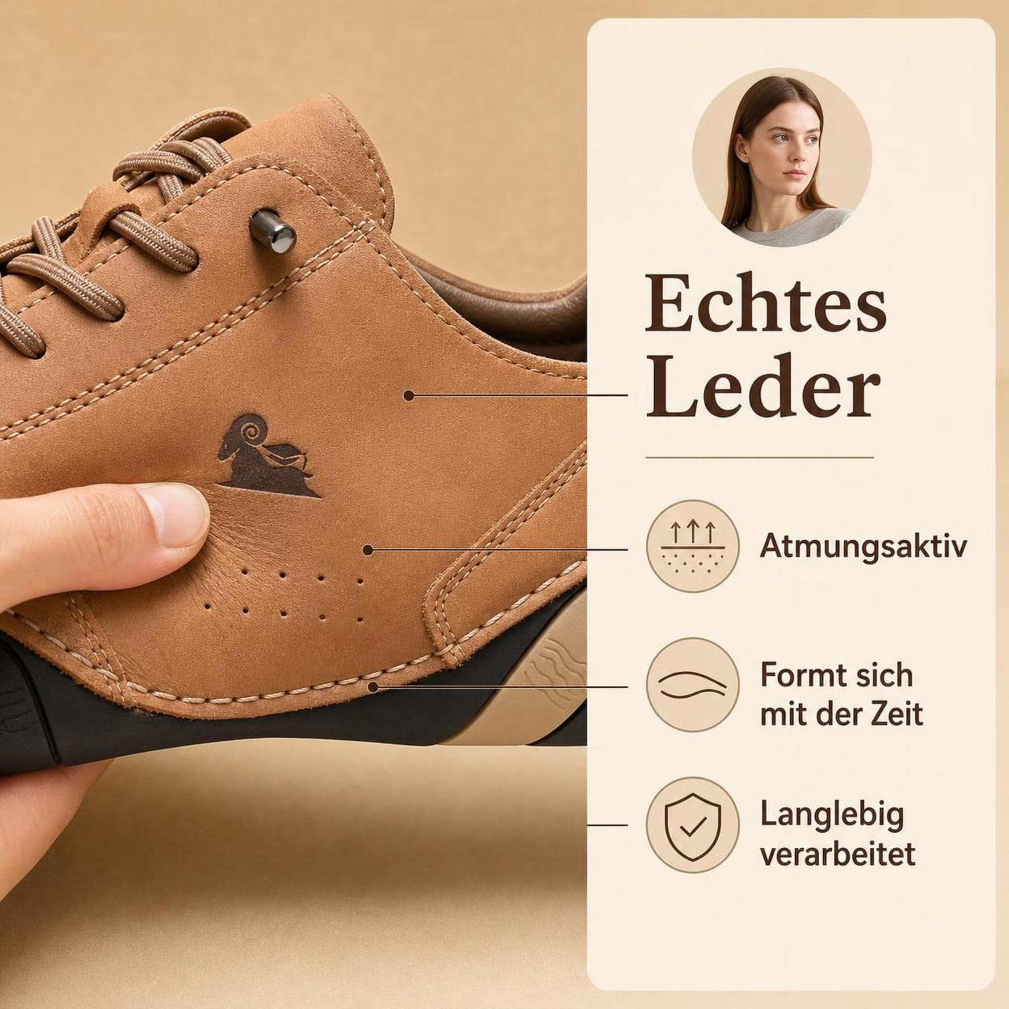 Ultra-Bequeme Barfußschuhe aus Leder für Damen und Herren im Alltag | Flexible Sohle, Weiches Innenfutter und Angenehme Passform für Spaziergänge, Freizeit und Reisen