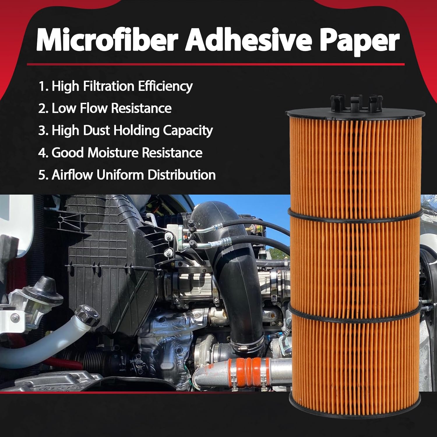 Oil/Lube Filter Detroit Diesel DD13 DD15 DD16 Freightliner Cascadia Mercedes Western Star Trucks & Buses #A4721800109 LF17511 P7505 P551005 LP5090 57909(set of 6)