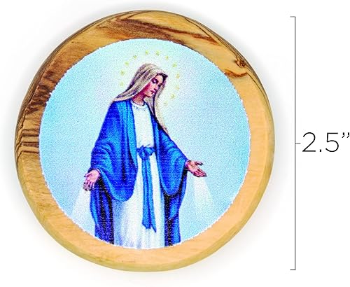 Miniatura 7 de Imán para nevera de la Santa Familia, icono católico, madera de olivo religioso, inspirador e imanes de fe de Israel, hogar, cocina y oficina,