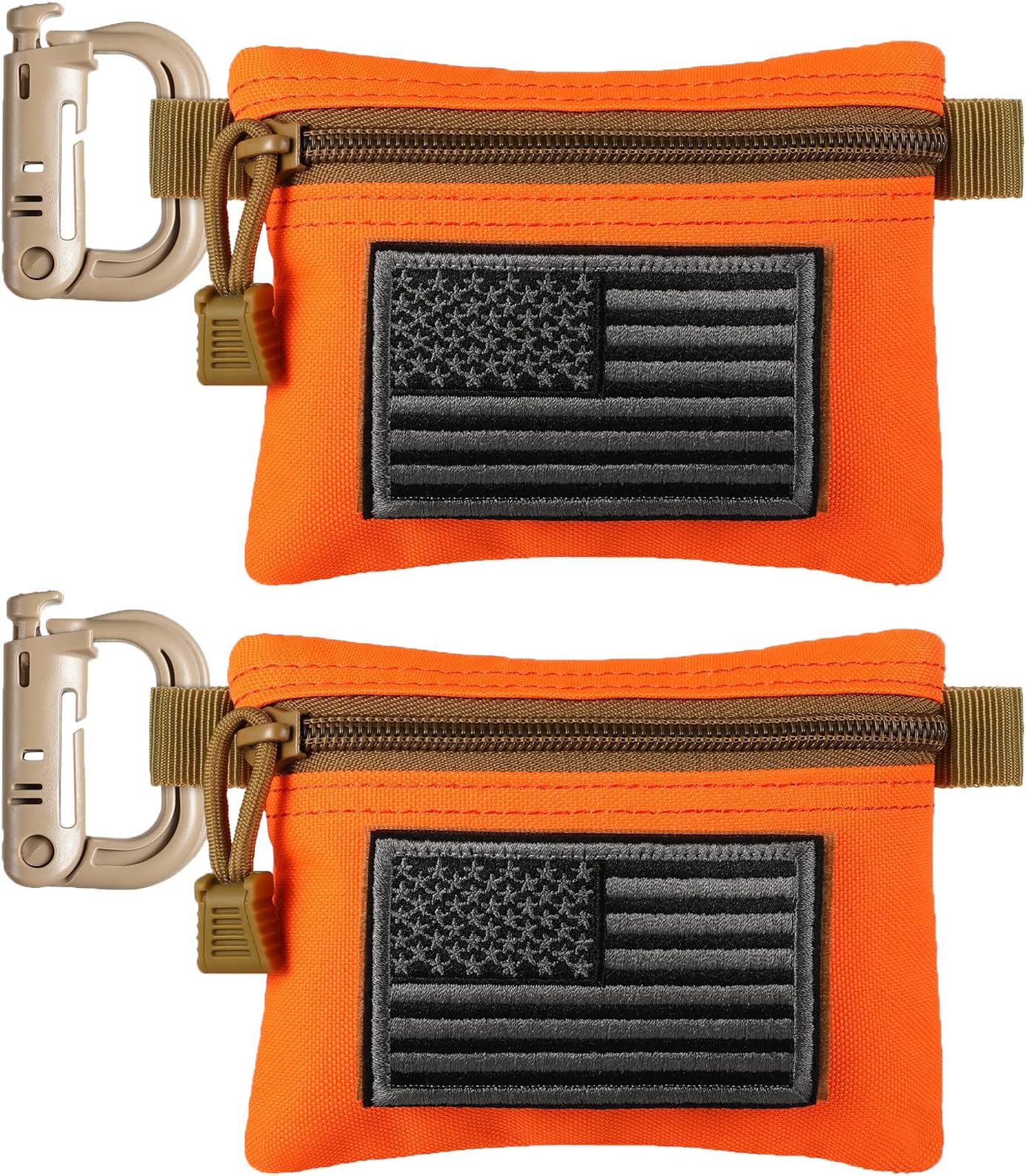 FRTKK 2 Pack Tactical Compact EDC Pouches Military Molle Utility Pouch Accessories Organizer Pouch Coin Purse Keychain Pocket Credit Card Holder Waist Pack