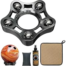 4 in 1 Bowling Accessories Kit with Spinner Stand & Bowling Ball Cleaner