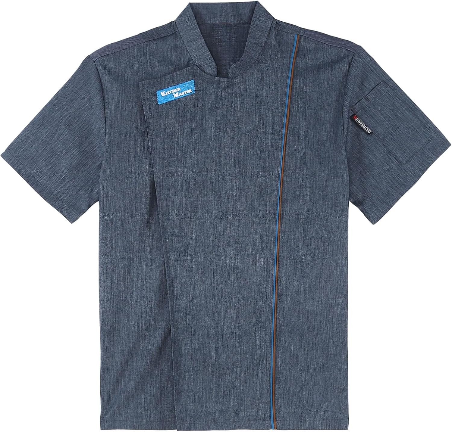 Hularka Short Sleeve Chef Shirt Chef Jacket Coat Restaurant Kitchen Hotel Cooking Uniform for Men Women