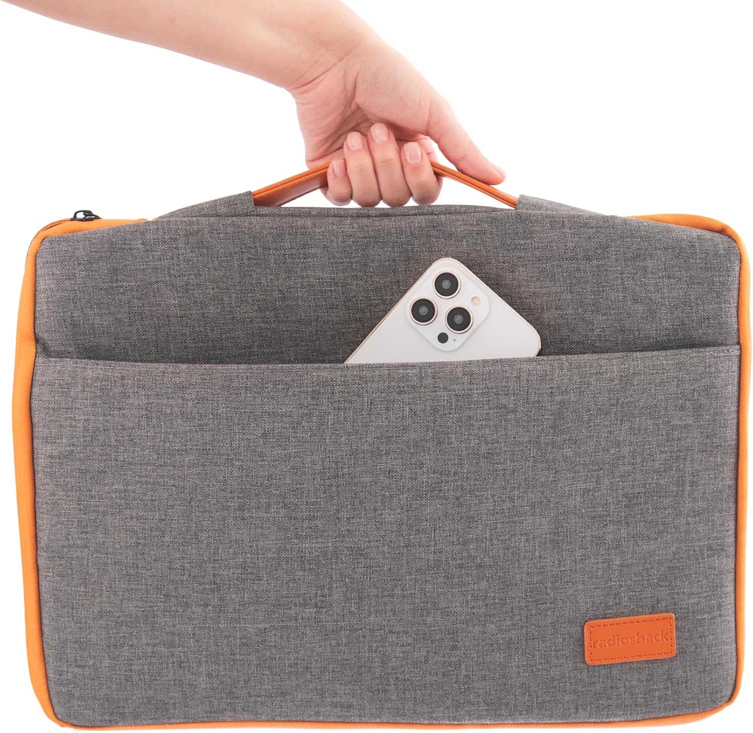RadioShack Laptop Sleeve 15.6 Inch, Slim Carrying Case w/Handle for Laptops and Tablets w/Interior Pockets