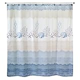 Avanti Linens - Fabric Shower Curtain, Coastal Bathroom Decor (Abstract Coastal Collection, 72')