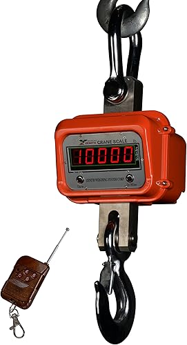 Optima Scales OP-925B-10000 - Escala de grúa para trabajo pesado - Pantalla LCD de 10000 libras x 5 lb