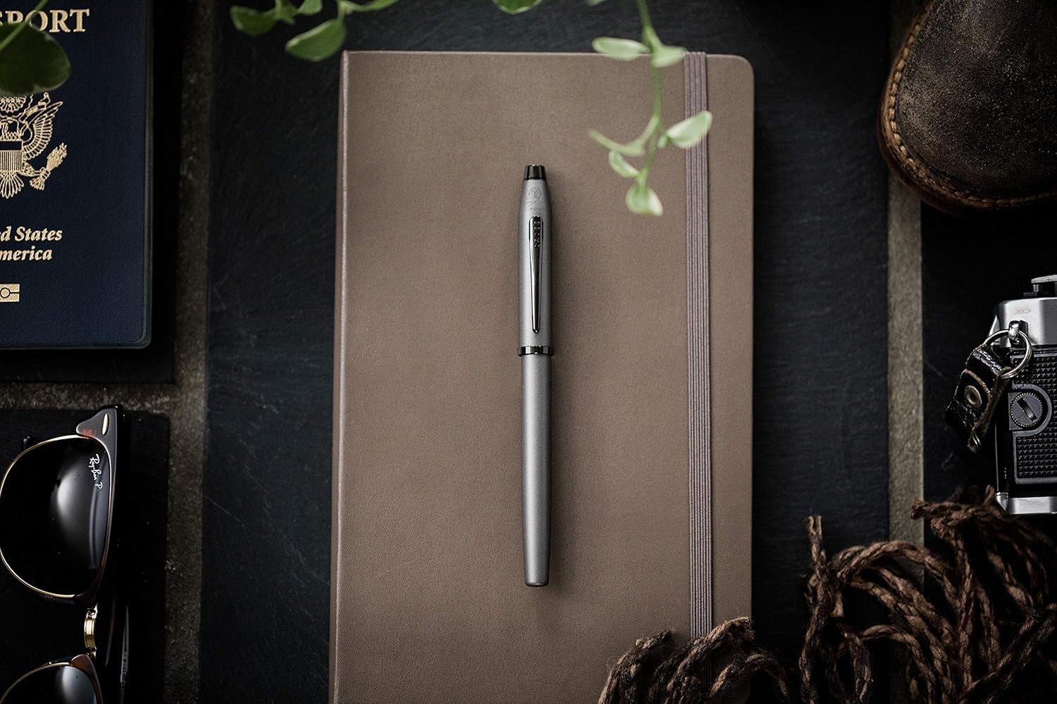 Cross Century® II Fountain Pen Gunmetal Gray with Polished Black PVD Appointments and Polished Black PVD Coated Stainless Steel Fine Nib