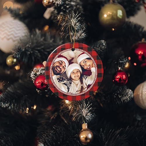 Miniatura 5 de Adornos de Navidad personalizados, adorno con foto personalizada, nuestro primer árbol de Navidad colgante 2023, decoración regalo para Navidad