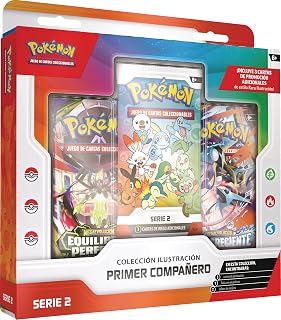 Pokémon: Colección Ilustración Primer Compañero de JCC Pokémon (Serie 2) (3 Cartas de promoción, 2 Sobres de Mejora y 1 Hoja con Pegatinas)