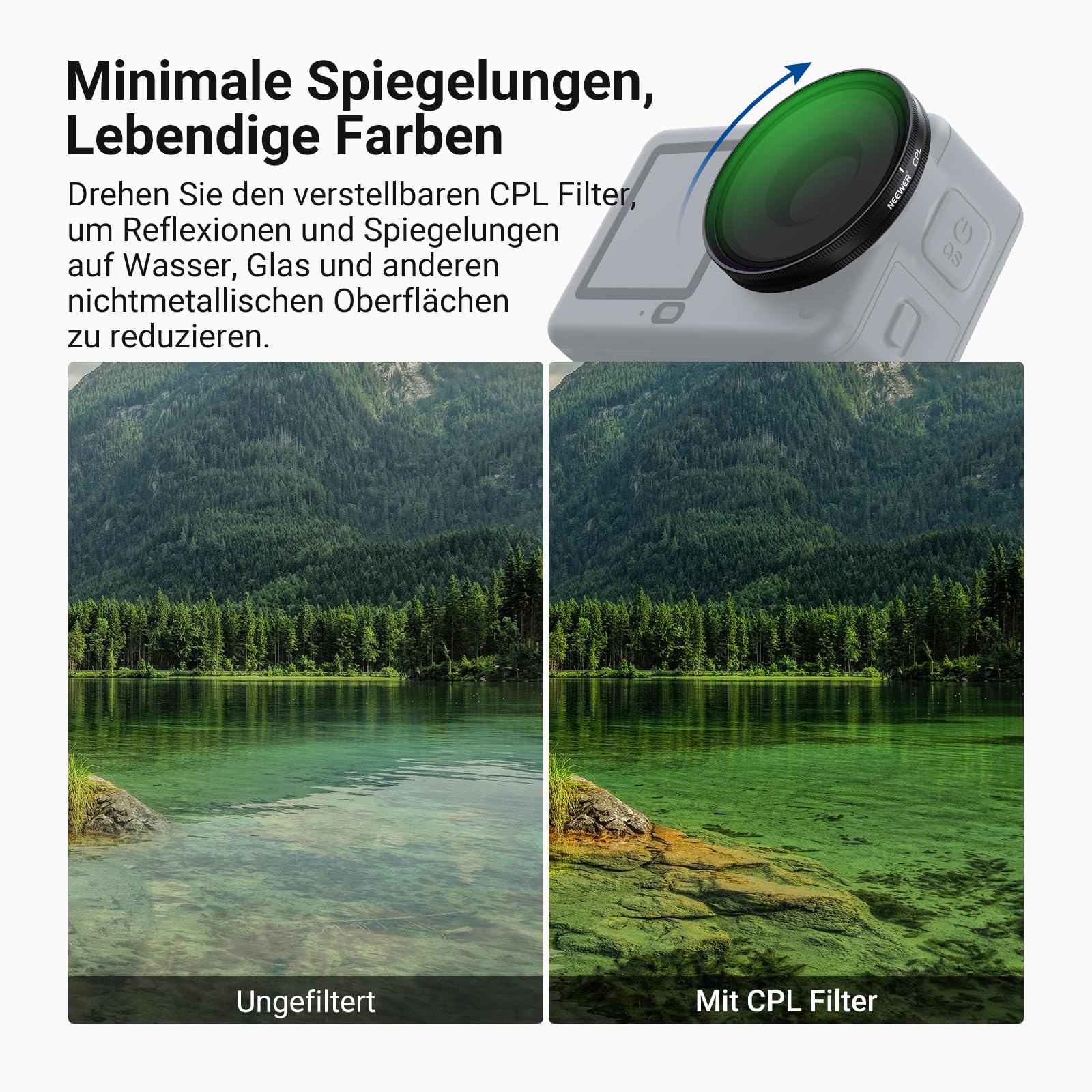 Neewer CPL Filter Kompatibel mit DJI Osmo Action 6 nur – Bild 3