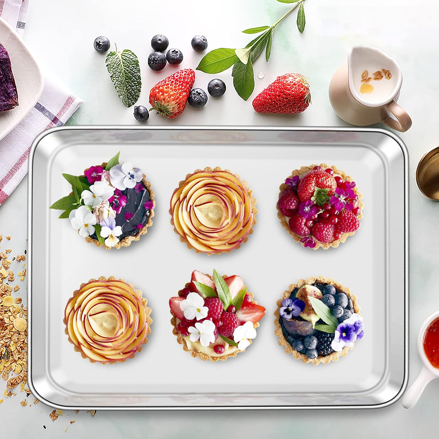 Stainless Steel 12" Baking Sheet with Cooling Rack Set