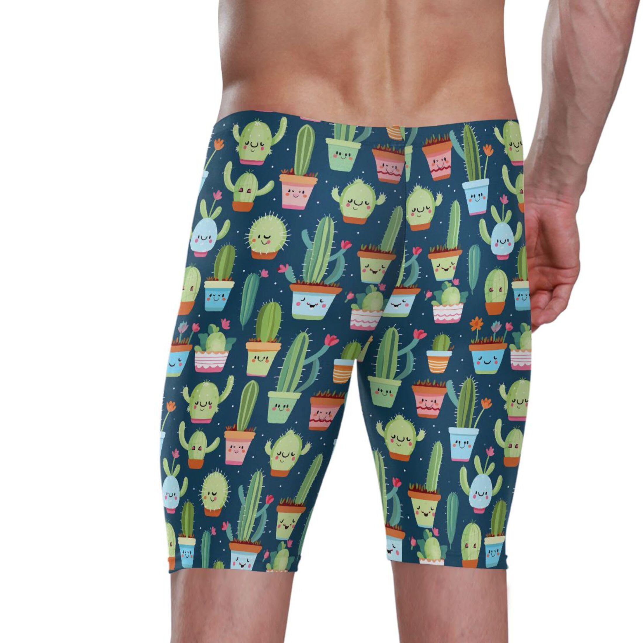 Cactus Cute Men's Swim Jammers Racing & Training Swimsuit Fast, Flexible,Comfortable XXXL B0402408