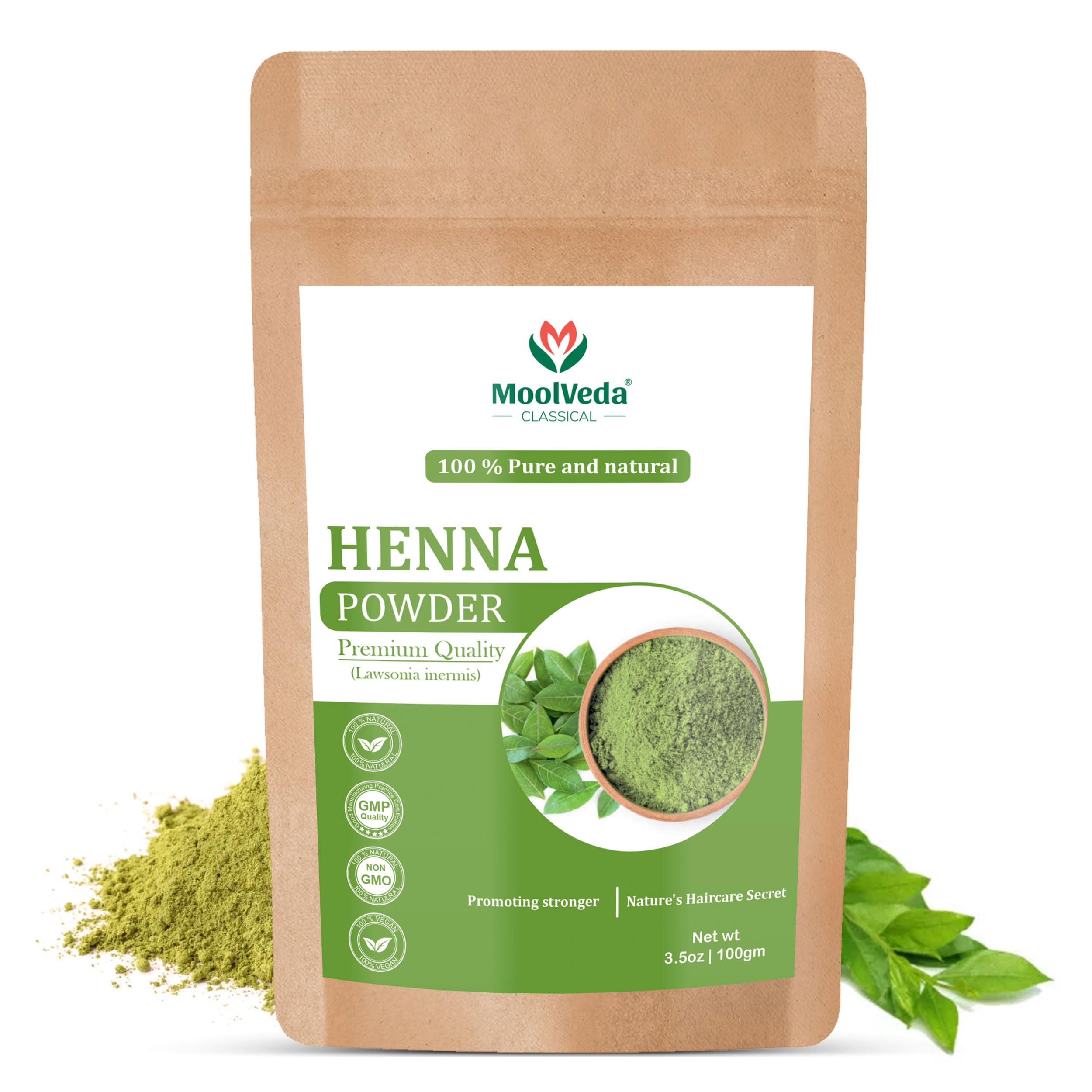 Moolveda Natural Henna powder for hair Colour and Growth, 100gm-picture-55