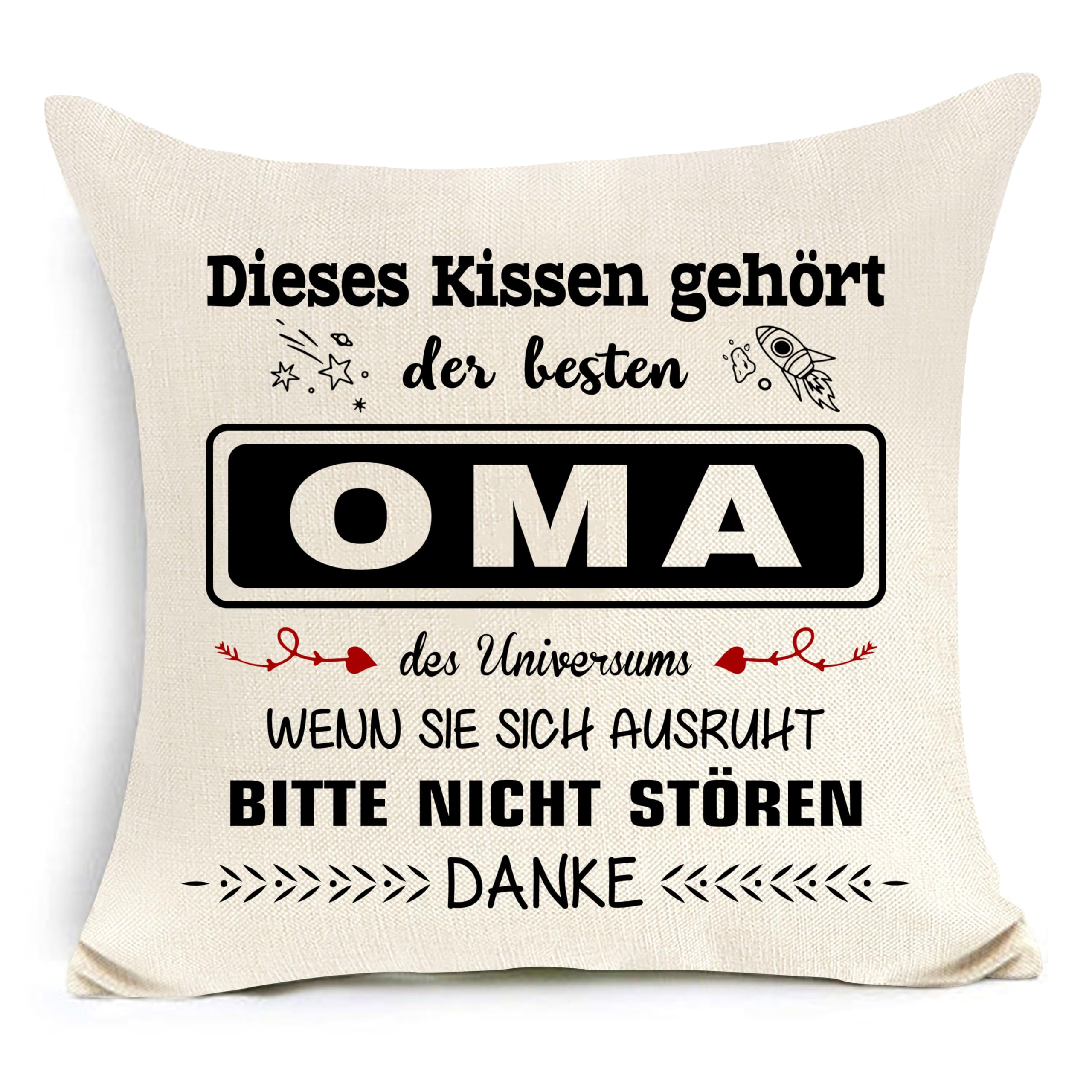 Awyuan Dekorative Kissenbezüge Weihnachten Muttertag Vatertag Geburtstags Geschenk Originelle und lustige Geschenke (Oma)
