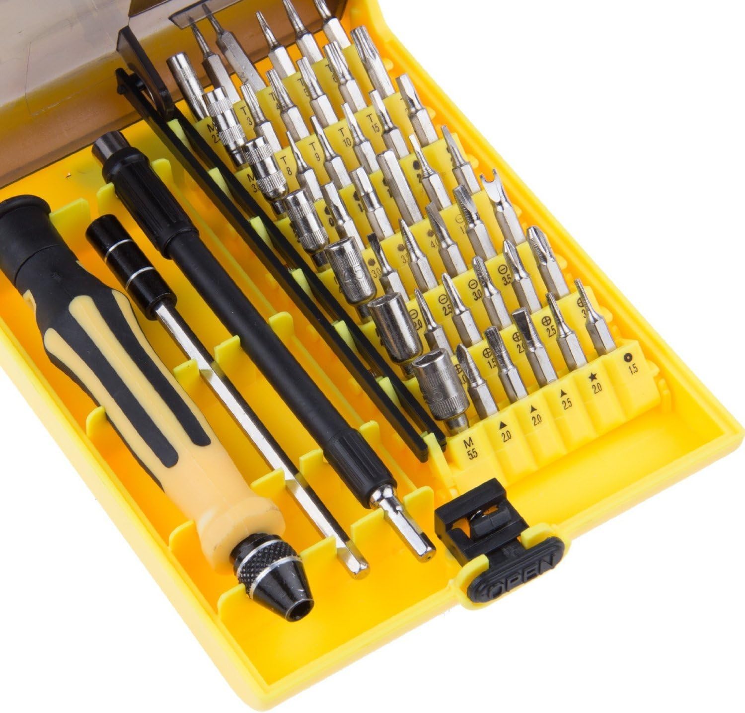 CamRom®45 in 1 Professional Portable Opening Tool Compact Screwdriver Kit Set repair tools for PC Laptop Cellphone MP3